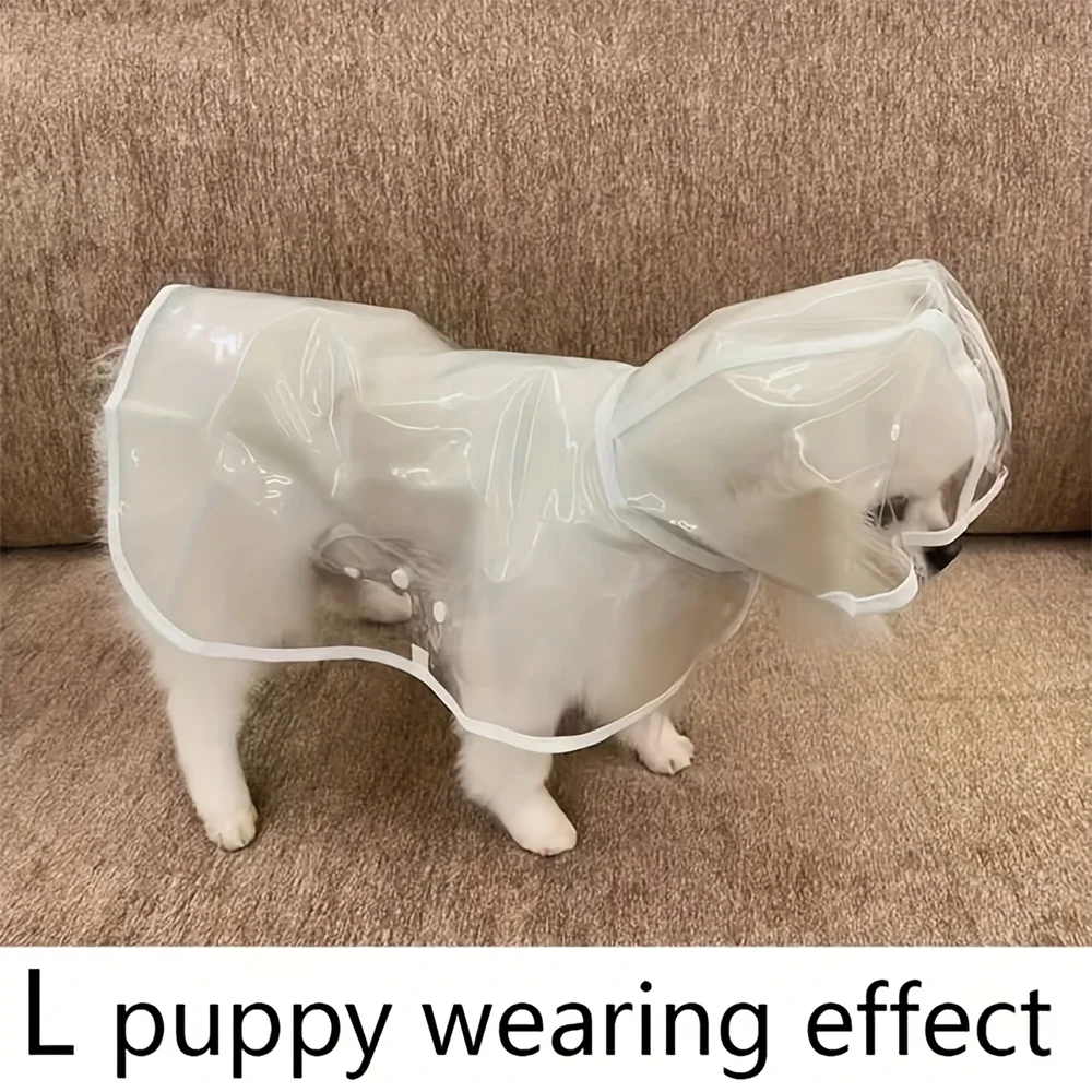 Clear Waterproof Dog Raincoat – Small & Medium Dogs Rain Jacket