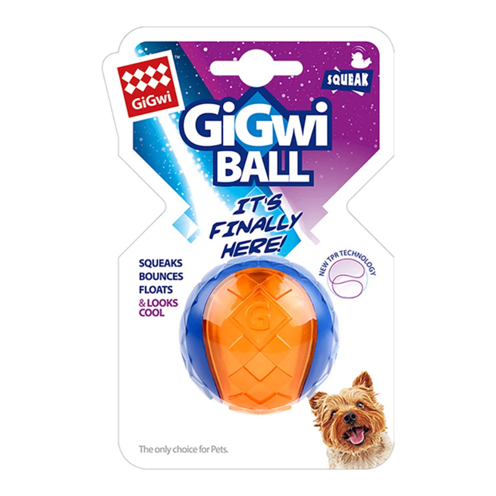 Natural Rubber Squeaky Dog Ball – Non-Toxic Bouncy Chew Toy