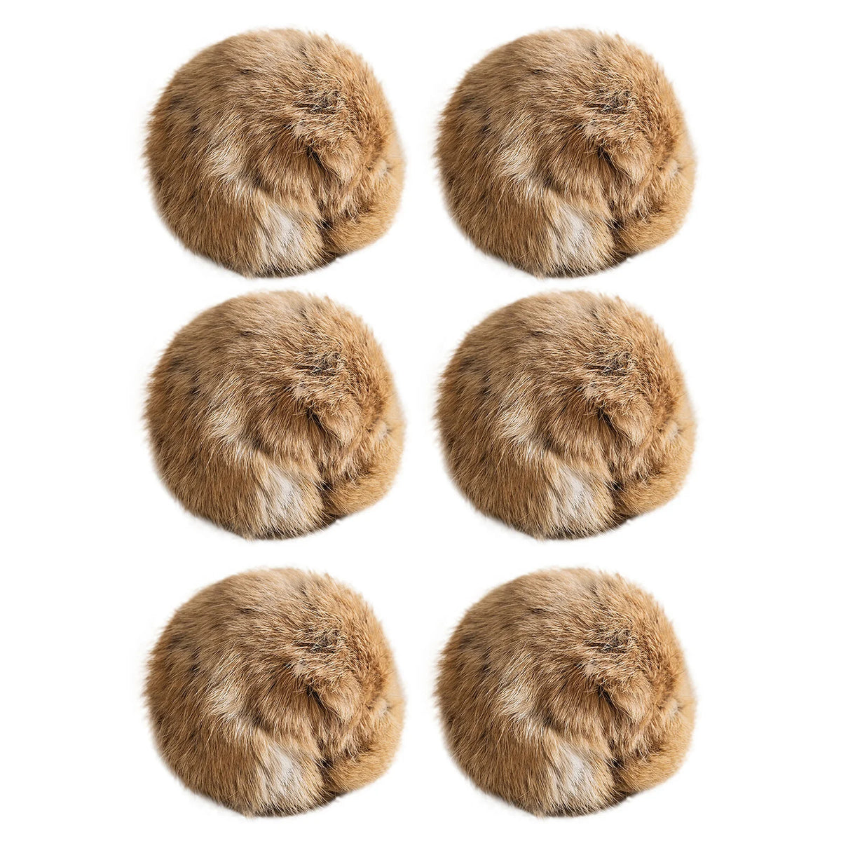 Rabbit Fur Catnip Balls 1–6 Pack – Plush Chase Ball Cat Toy 8cm