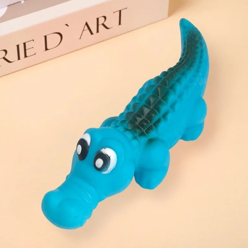 Crunchy Latex Shark Dog Toy – Squeaky Chew Ball for Puppies