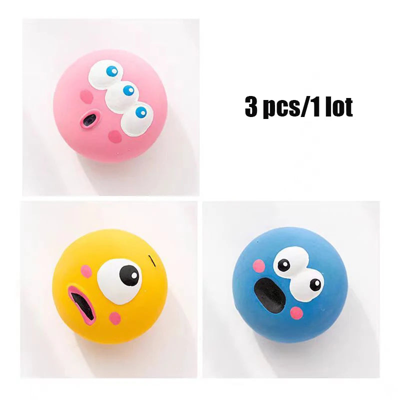 Squeaky Rubber Dog Ball – Bite-Resistant Teeth Cleaning Chew Toy