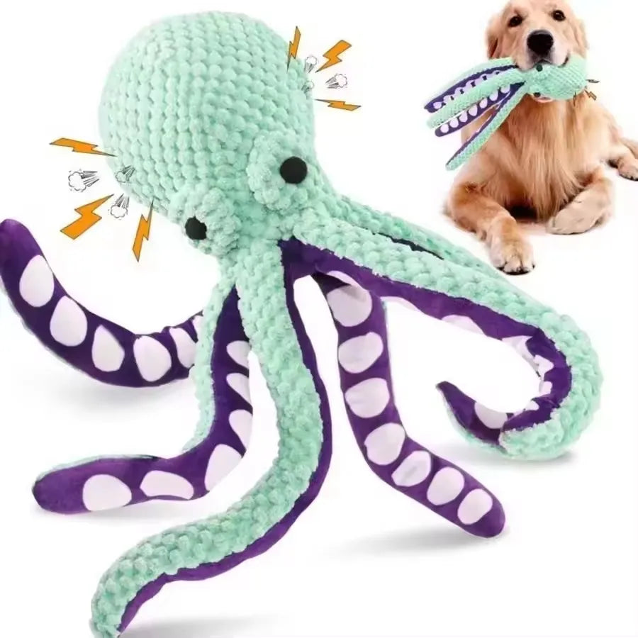 Tough Squeaky Plush Dog Toy – For Aggressive Chewers, Dogs & Cats