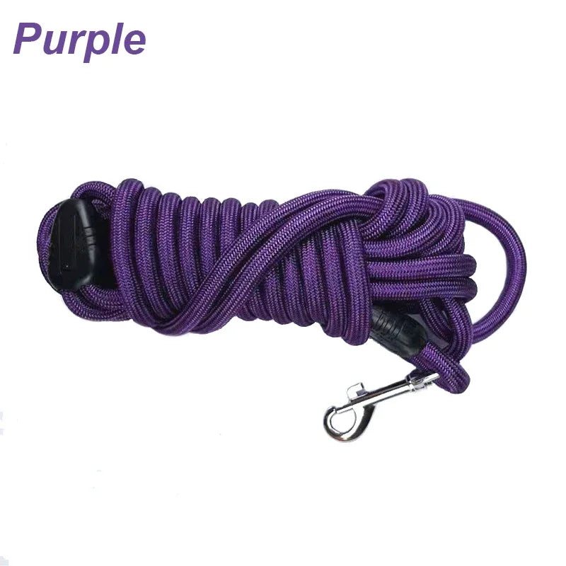 Long Dog Training Leash 5/10/15m – Heavy-Duty Nylon Recall Lead