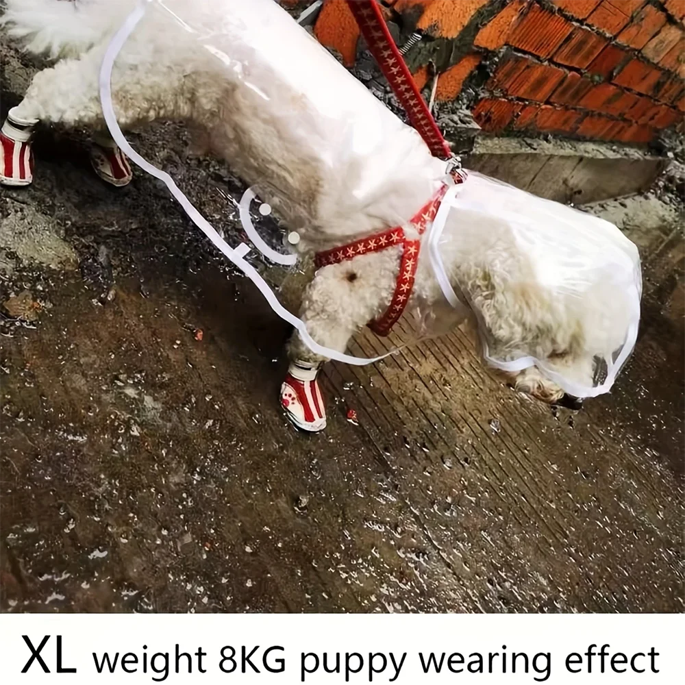 Clear Waterproof Dog Raincoat – Small & Medium Dogs Rain Jacket