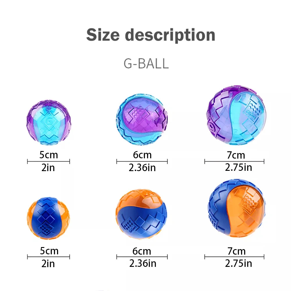 Natural Rubber Squeaky Dog Ball – Non-Toxic Bouncy Chew Toy