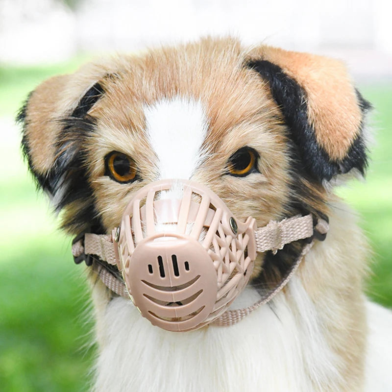 Adjustable Dog Muzzle – Breathable Mesh Mouth Cover Small to Large Dogs