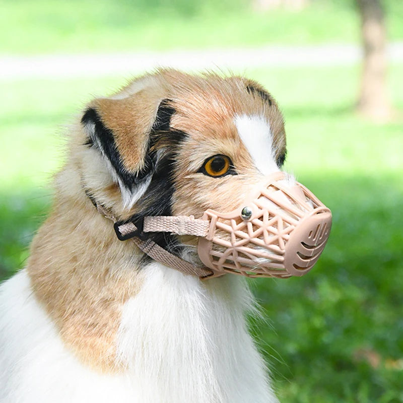 Adjustable Dog Muzzle – Breathable Mesh Mouth Cover Small to Large Dogs