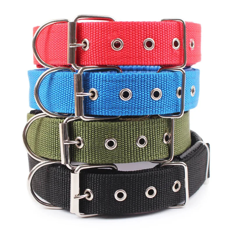 Nylon Dog Collar – Solid Colour Collar Small, Medium & Large Dogs