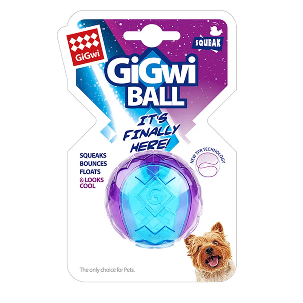 Natural Rubber Squeaky Dog Ball – Non-Toxic Bouncy Chew Toy