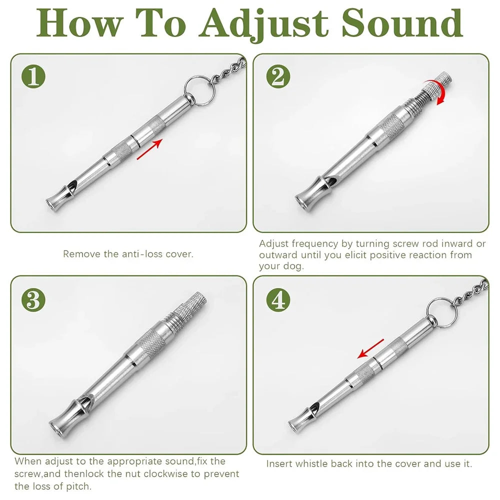 Ultrasonic Dog Whistle – Adjustable Stainless Training Whistle