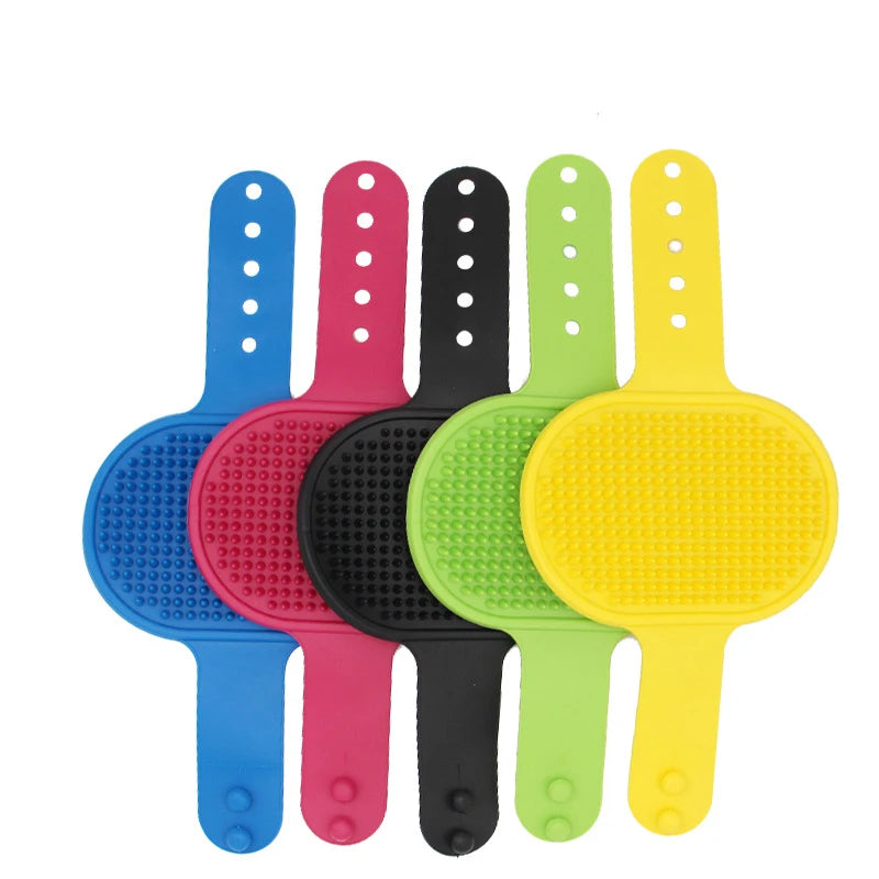 Silicone Dog Bath Brush – Soft Rubber Massage Comb for Pets