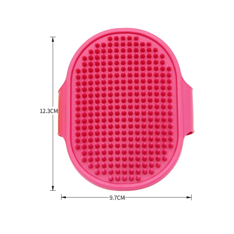 Silicone Dog Bath Brush – Soft Rubber Massage Comb for Pets