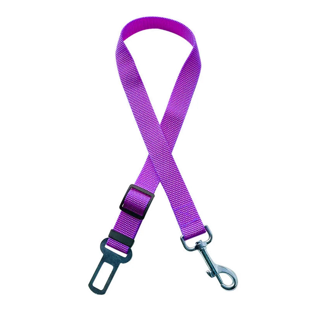 Dog Car Seat Belt Harness – Reflective Elastic Travel Safety Lead