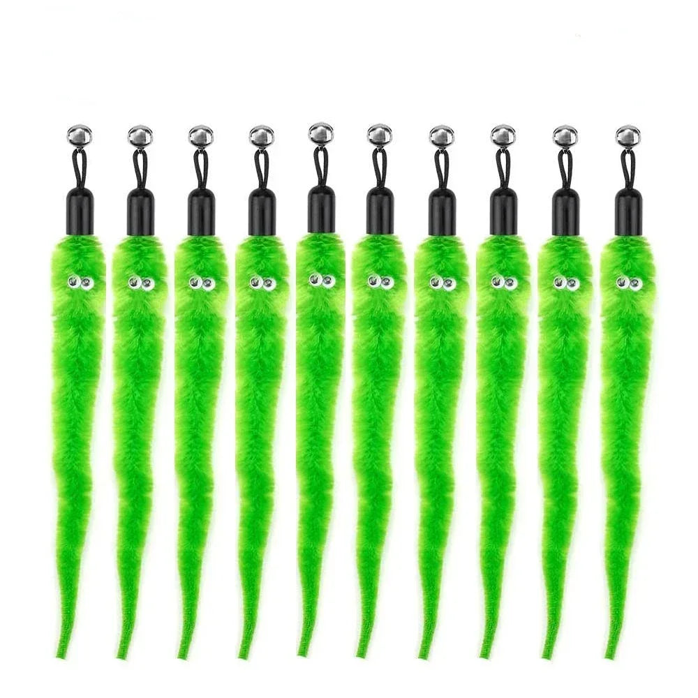 Cat Feather Toy Refills – Replacement Bird, Worm & Ball Teaser Heads