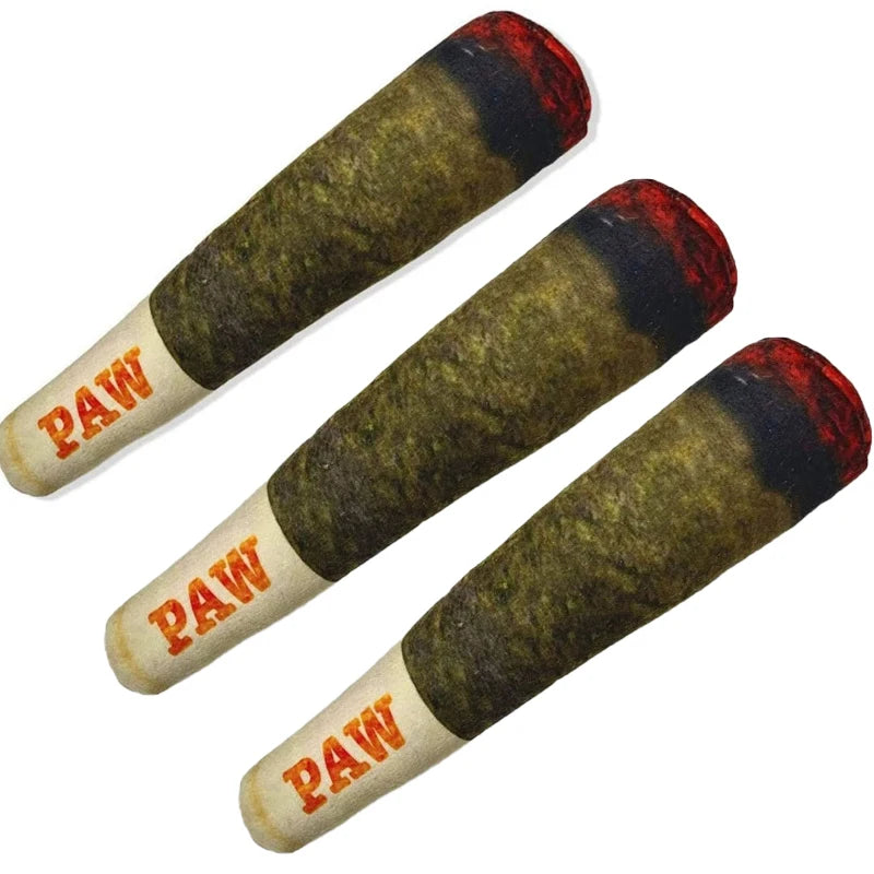 Squeaky Plush Cigar Dog Toy – Funny Chew Toy for Small/Medium Dogs