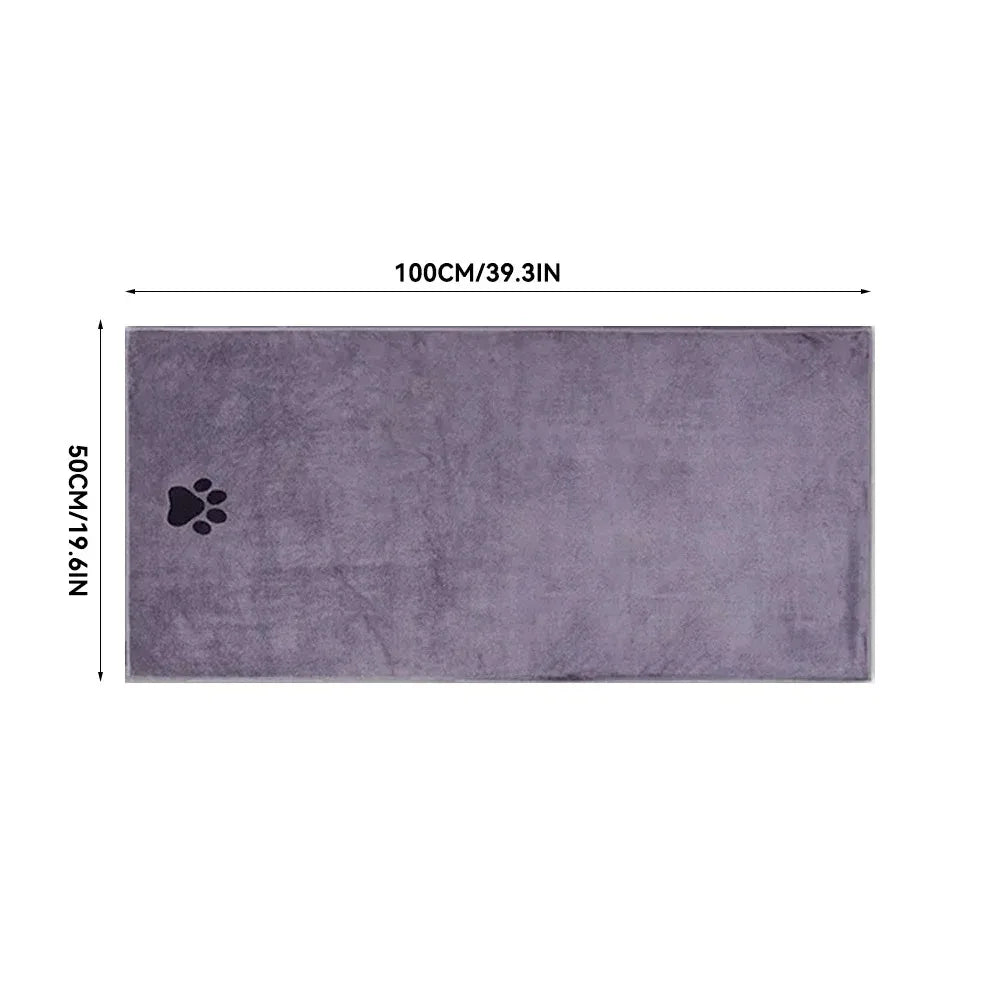 Microfiber Pet Bath Towel – Super Absorbent Dog & Cat Towel