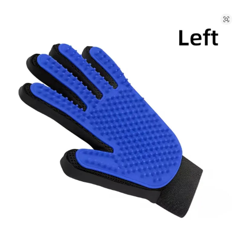Pet Grooming Glove Brush – Dog & Cat Deshedding Massage Hair Remover