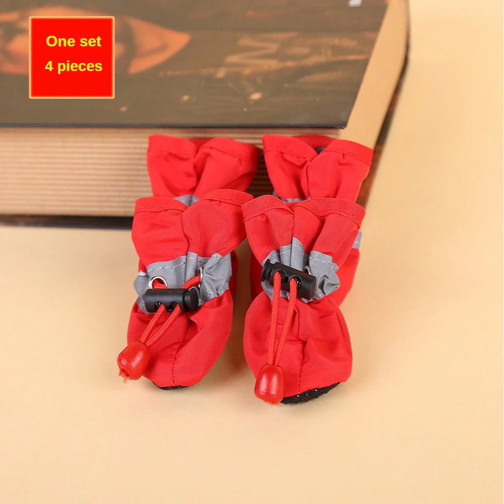 Waterproof Dog Shoes 4 Pack – Rain Boots Paw Protectors Small Dogs