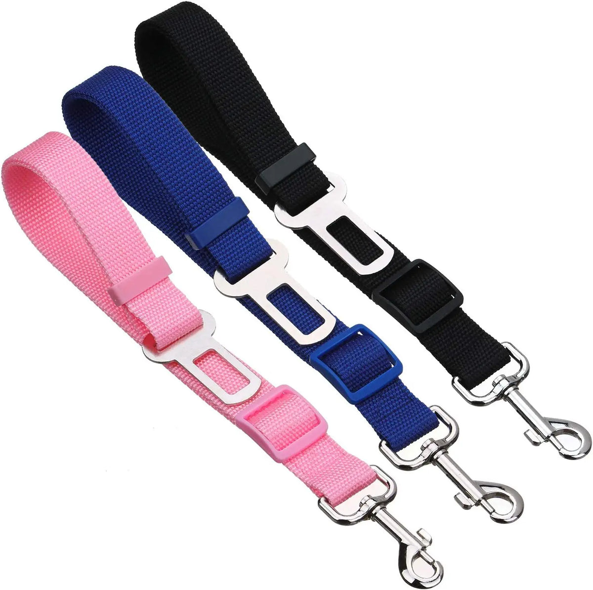 Dog Car Seat Belt – Adjustable Safety Rope with 360° Swivel Hook