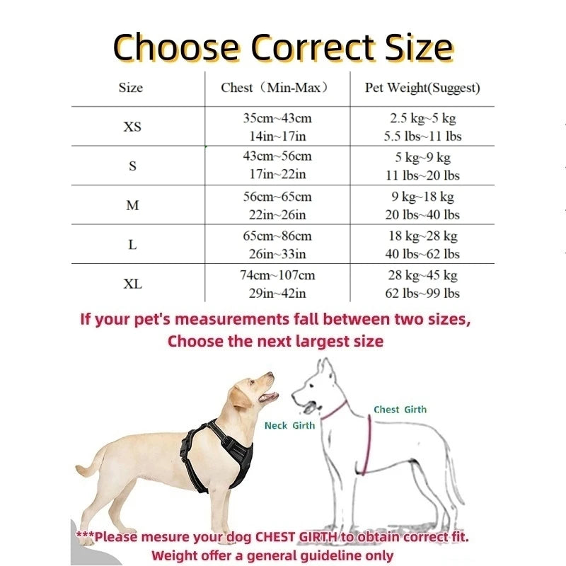Strong Dog Harness Vest – Small, Medium & Large Dogs