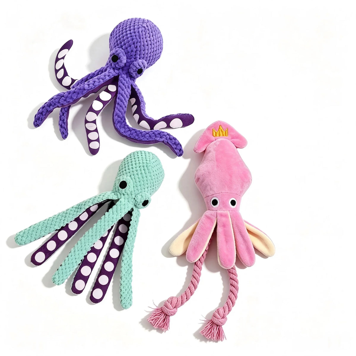 Squeaky Octopus Plush Dog Toy – Soft Chew Toy for Puppies