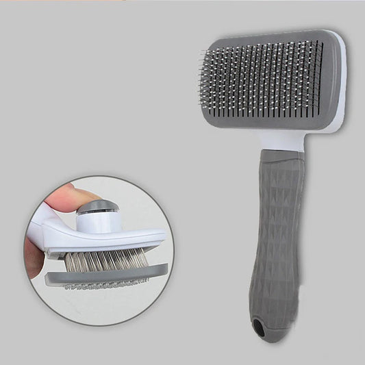 Self-Cleaning Pet Slicker Brush – Dematting Brush Dogs & Cats