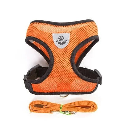 Cat & Dog Harness with Leash – Breathable Reflective Mesh Vest