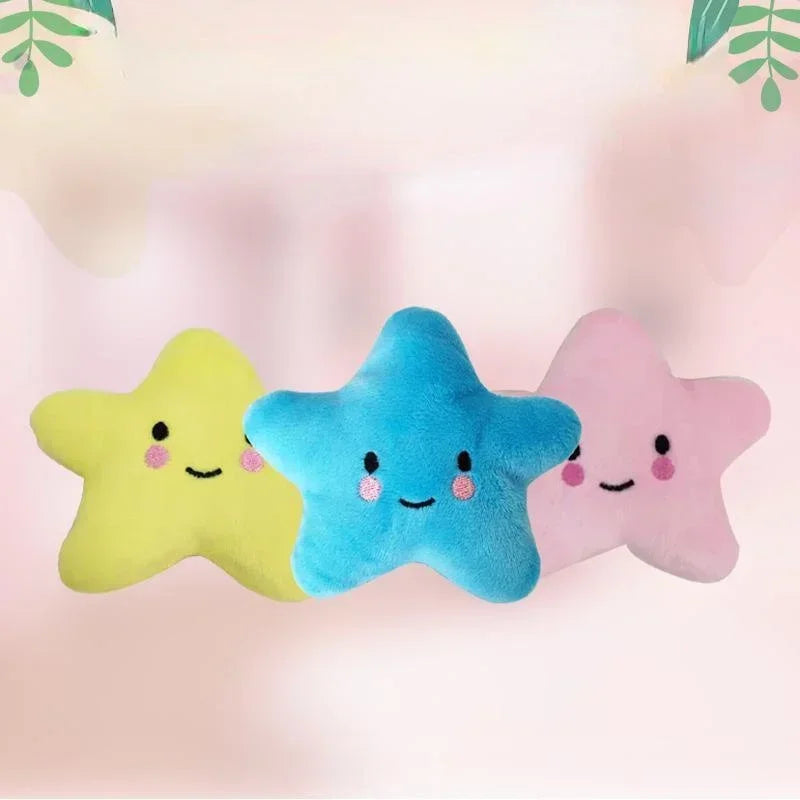 Squeaky Plush Star Toy – Cute Chew Toy for Dogs & Cats