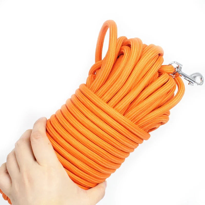 Long Dog Training Leash 5/10/15m – Heavy-Duty Nylon Recall Lead