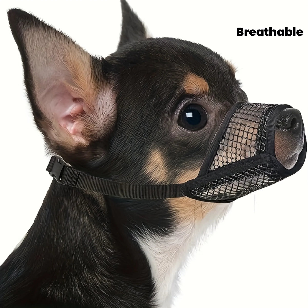 Mesh Dog Muzzle for Short-Snout Breeds – Anti-Bite Small/Medium Dogs