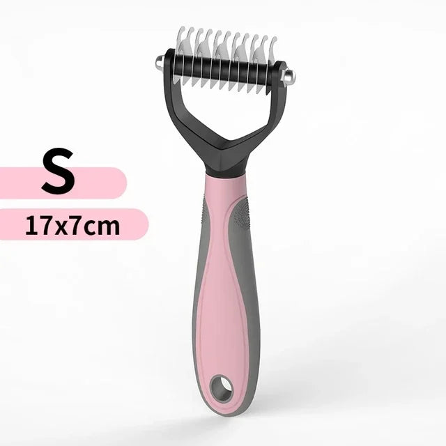 Double-Sided Pet Hair Removal Comb – Stainless Detangling Brush