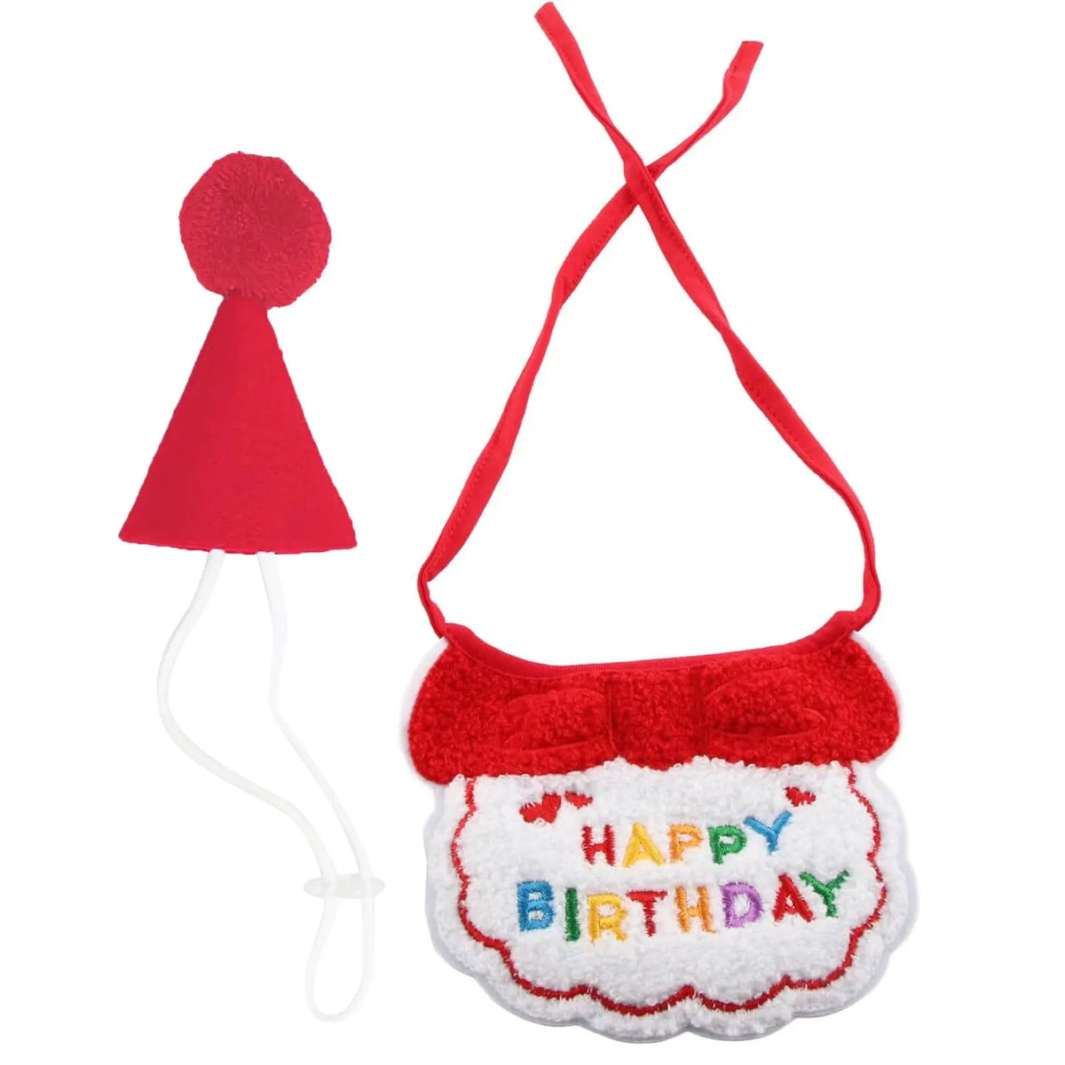 Pet Birthday Bandana & Party Hat Set – Dog & Cat Birthday Outfit