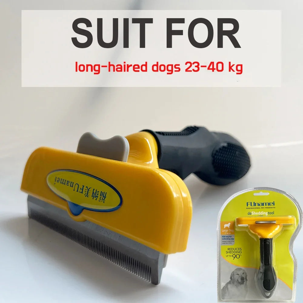 Pet Grooming Brush for Dogs & Cats – Hair Removal Massage Comb