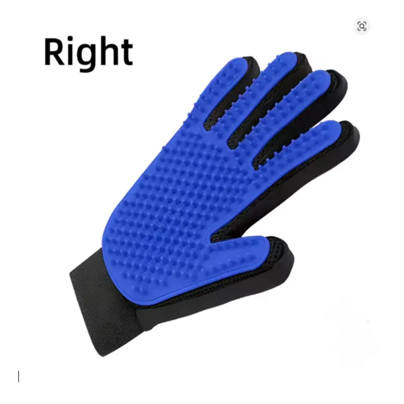 Pet Grooming Glove Brush – Dog & Cat Deshedding Massage Hair Remover