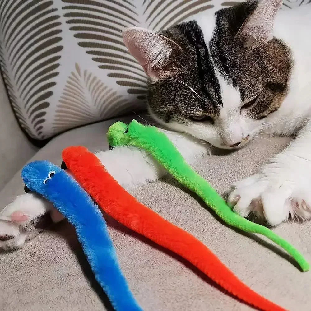 Cat Feather Toy Refills – Replacement Bird, Worm & Ball Teaser Heads