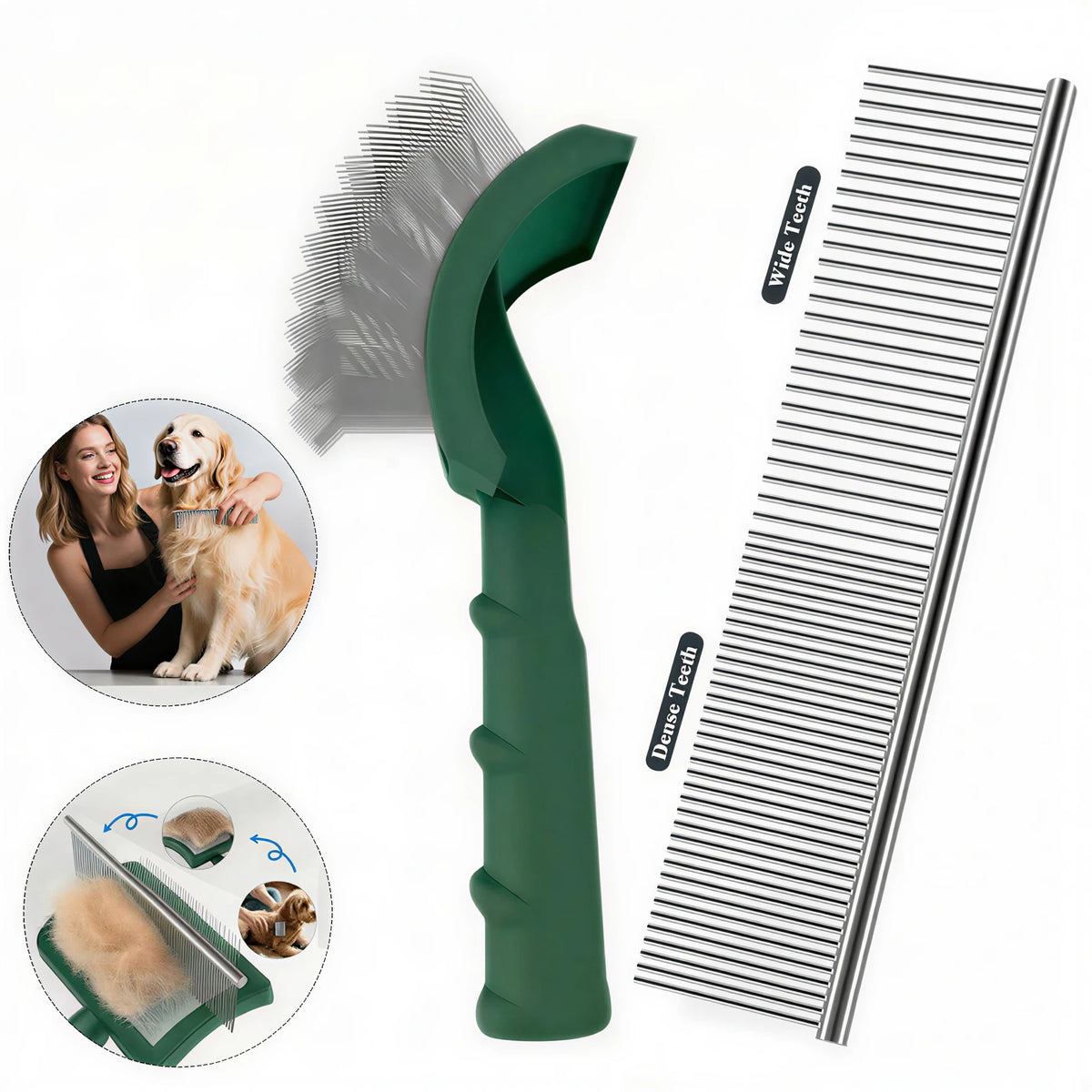 Dog Slicker Brush – Shedding & Knot Removal Pin Brush