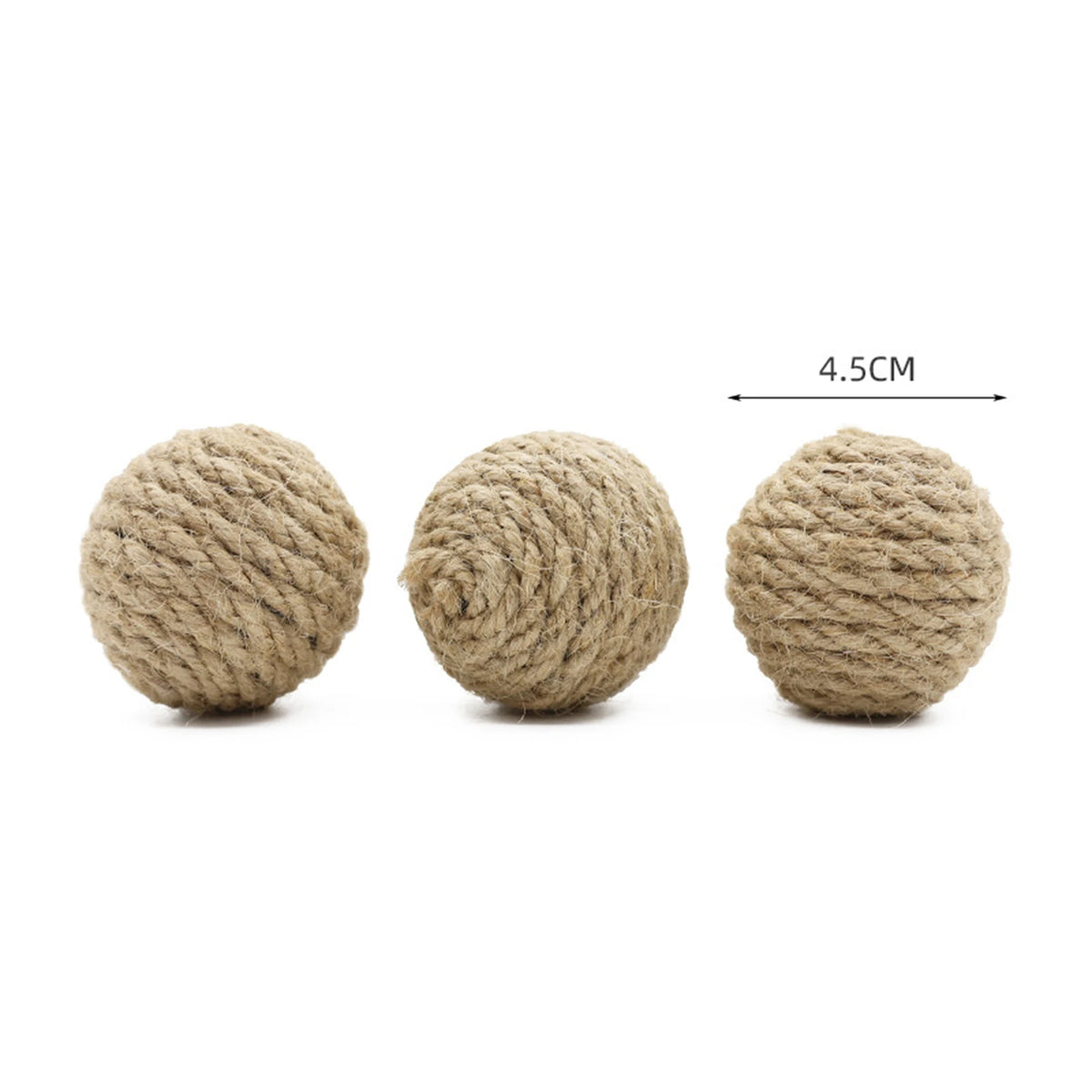 Hand-Woven Hemp Cat Ball – Rolling Rattle Scratch Ball Toy