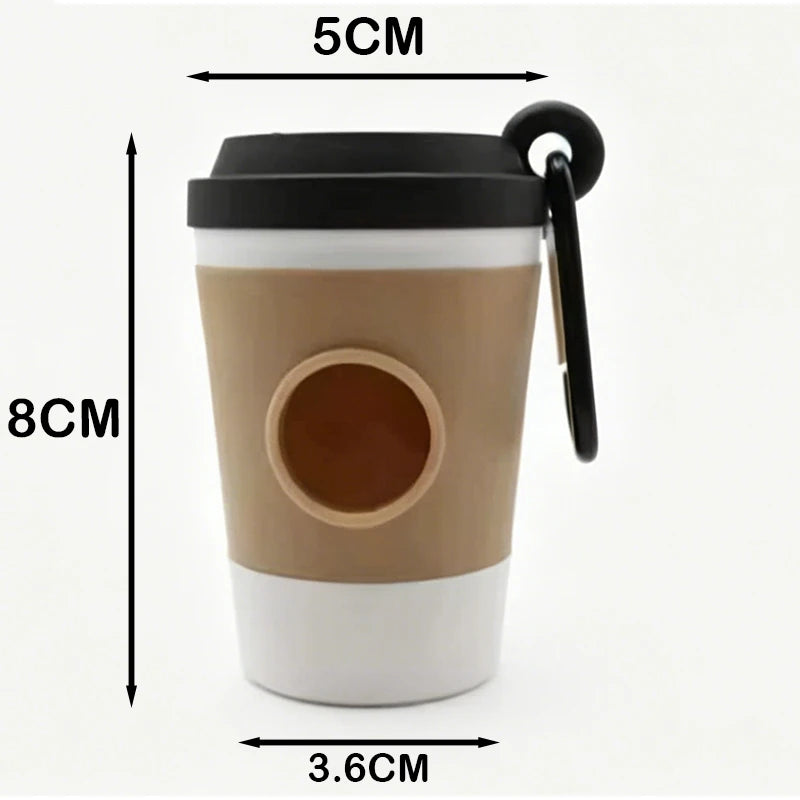 Coffee Cup Dog Poop Bag Dispenser – Leash Clip Waste Bag Holder