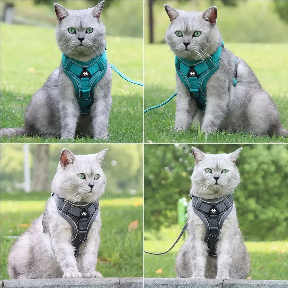 No-Pull Dog Harness with 1.5m Leash – Adjustable Reflective Vest Set