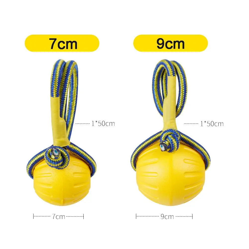 Yellow Rubber Dog Ball 7/9cm – Tough Fetch & Chew Ball