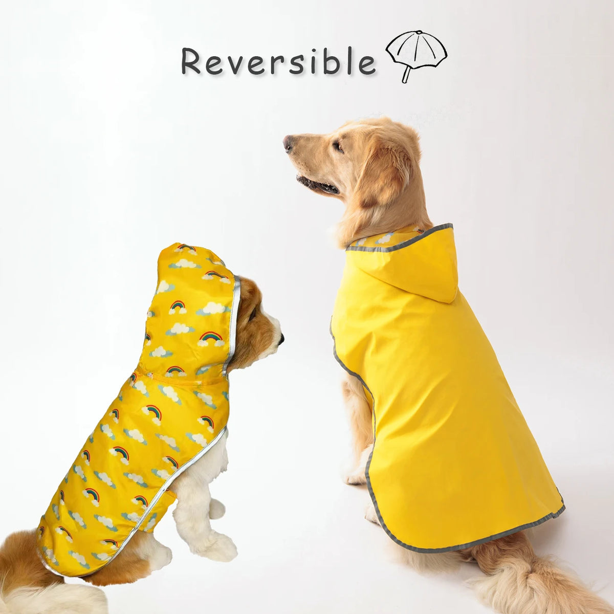 Yellow Dog Raincoat – Double-Layer Waterproof Pet Rain Jacket