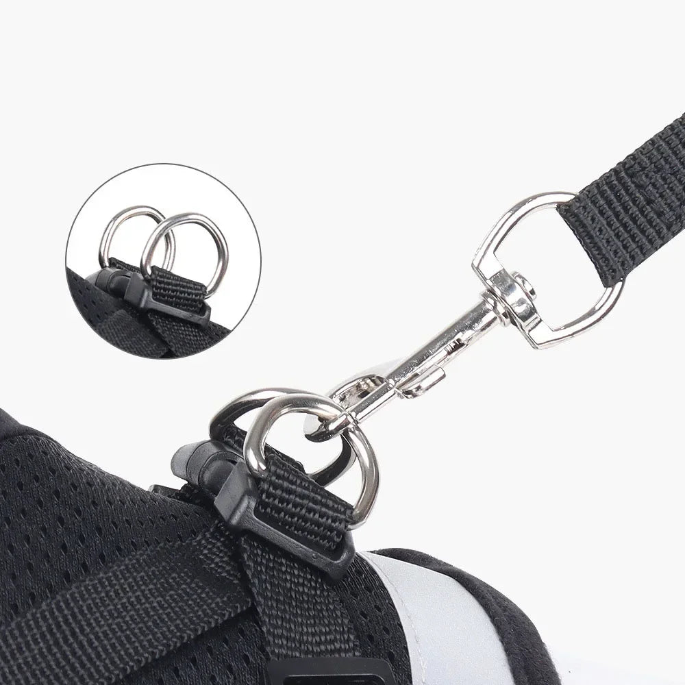 Cat Harness and Leash Set – Escape-Proof Reflective Mesh Vest Harness