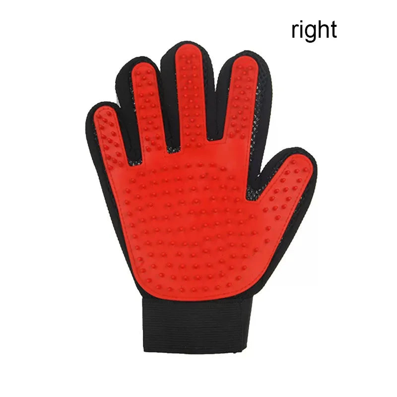 Pet Grooming Glove Brush – Dog & Cat Deshedding Massage Hair Remover