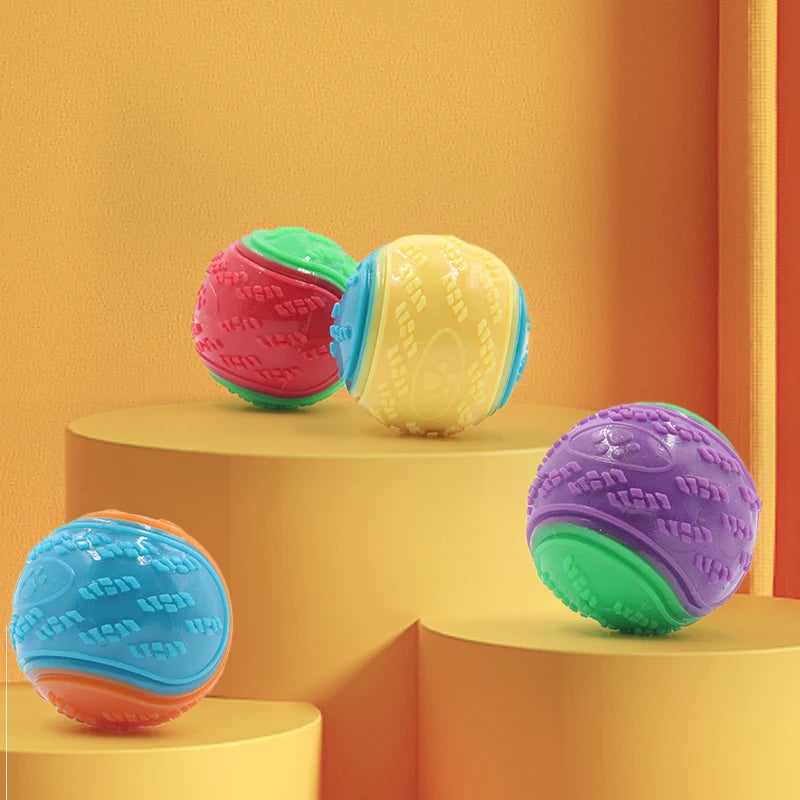 Squeaky TPR Dog Ball – Soft Teeth Cleaning Chew Toy
