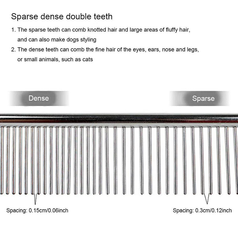 Pet Dematting Comb – Stainless Steel Undercoat Comb for Dogs & Cats