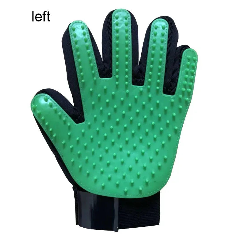 Pet Grooming Glove Brush – Dog & Cat Deshedding Massage Hair Remover