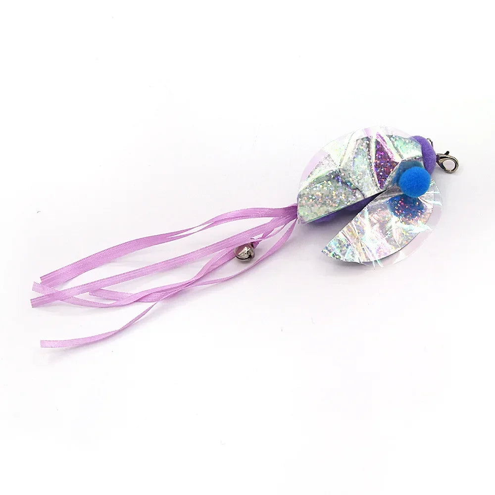 Cat Feather Toy Refills – Replacement Bird, Worm & Ball Teaser Heads