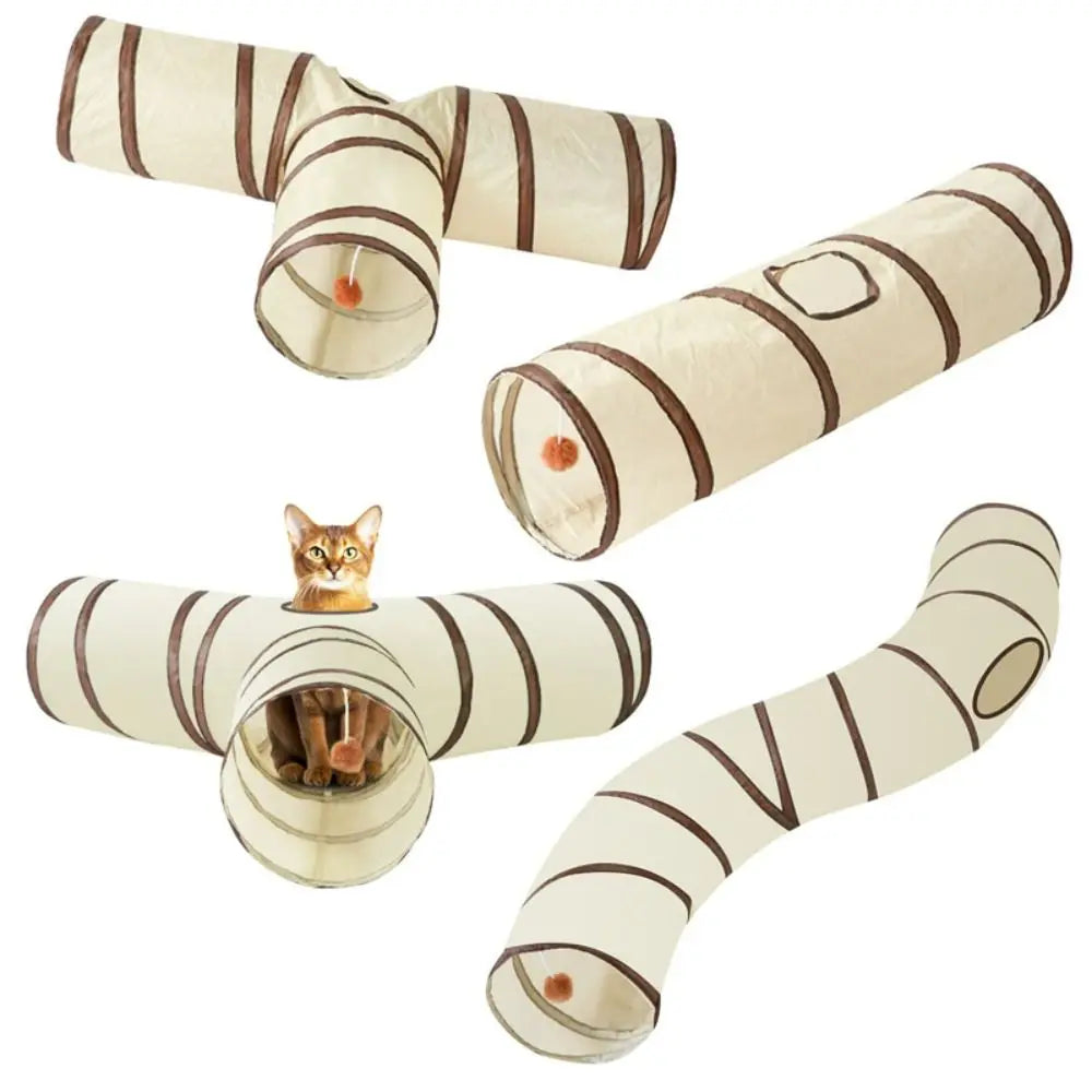 Foldable Cat Tunnel Tube – Breathable Play Tunnel for Cats