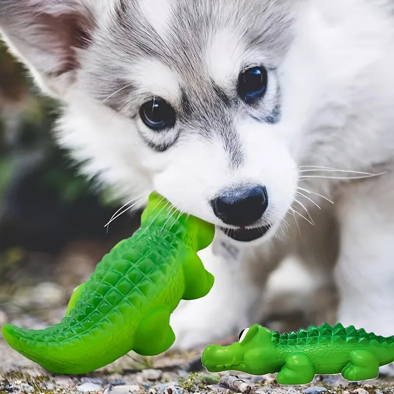 Crunchy Latex Shark Dog Toy – Squeaky Chew Ball for Puppies