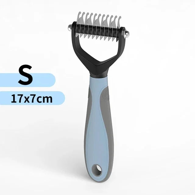 Double-Sided Pet Hair Removal Comb – Stainless Detangling Brush